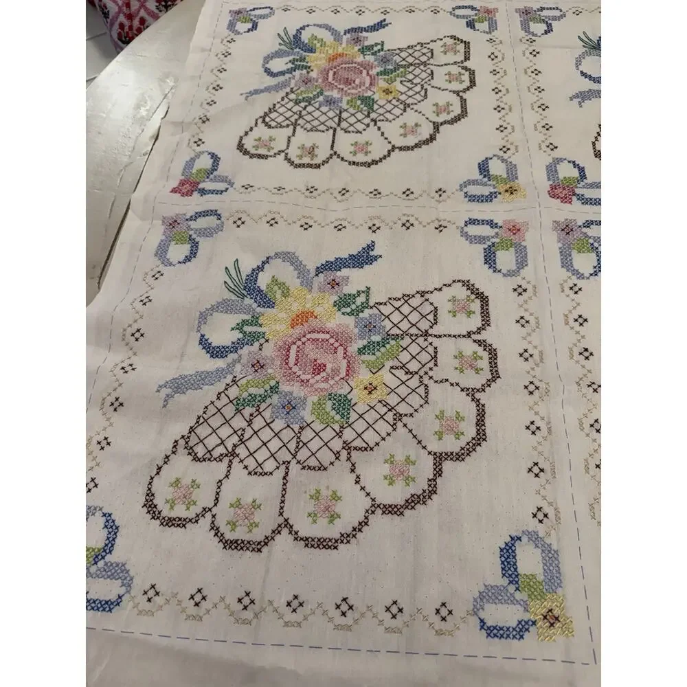 Crossstitch Panel With 6 Blocks Finished (2 Total)